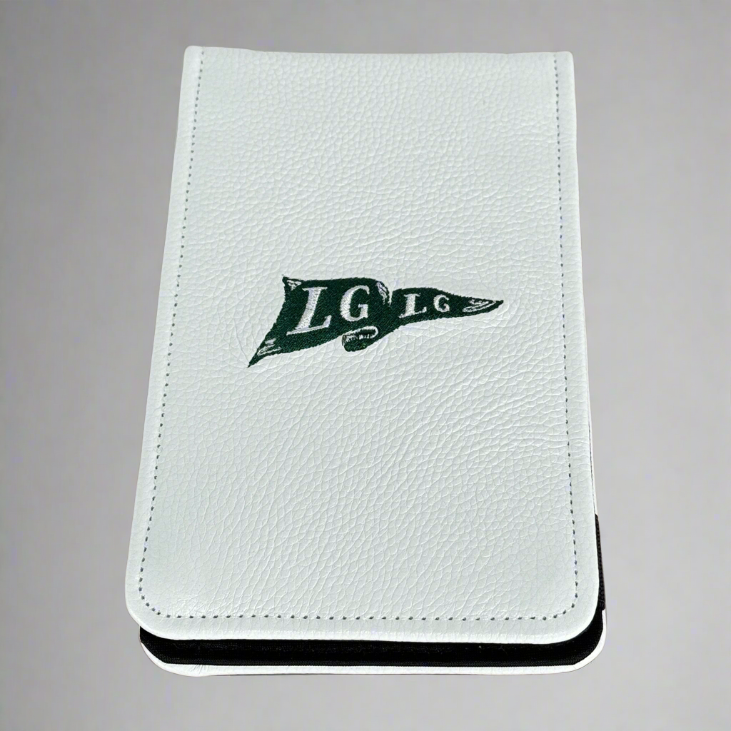 Scorecard / Yardage Book Cover - LGLG Flag Design (White)