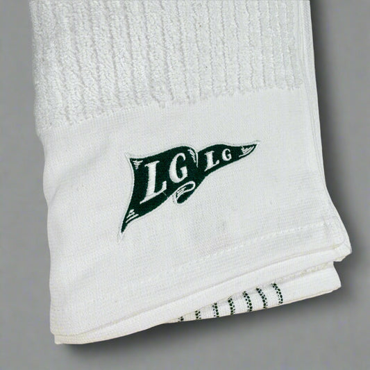 The LGLG Flag Caddy Towel (White/Hunter Green)