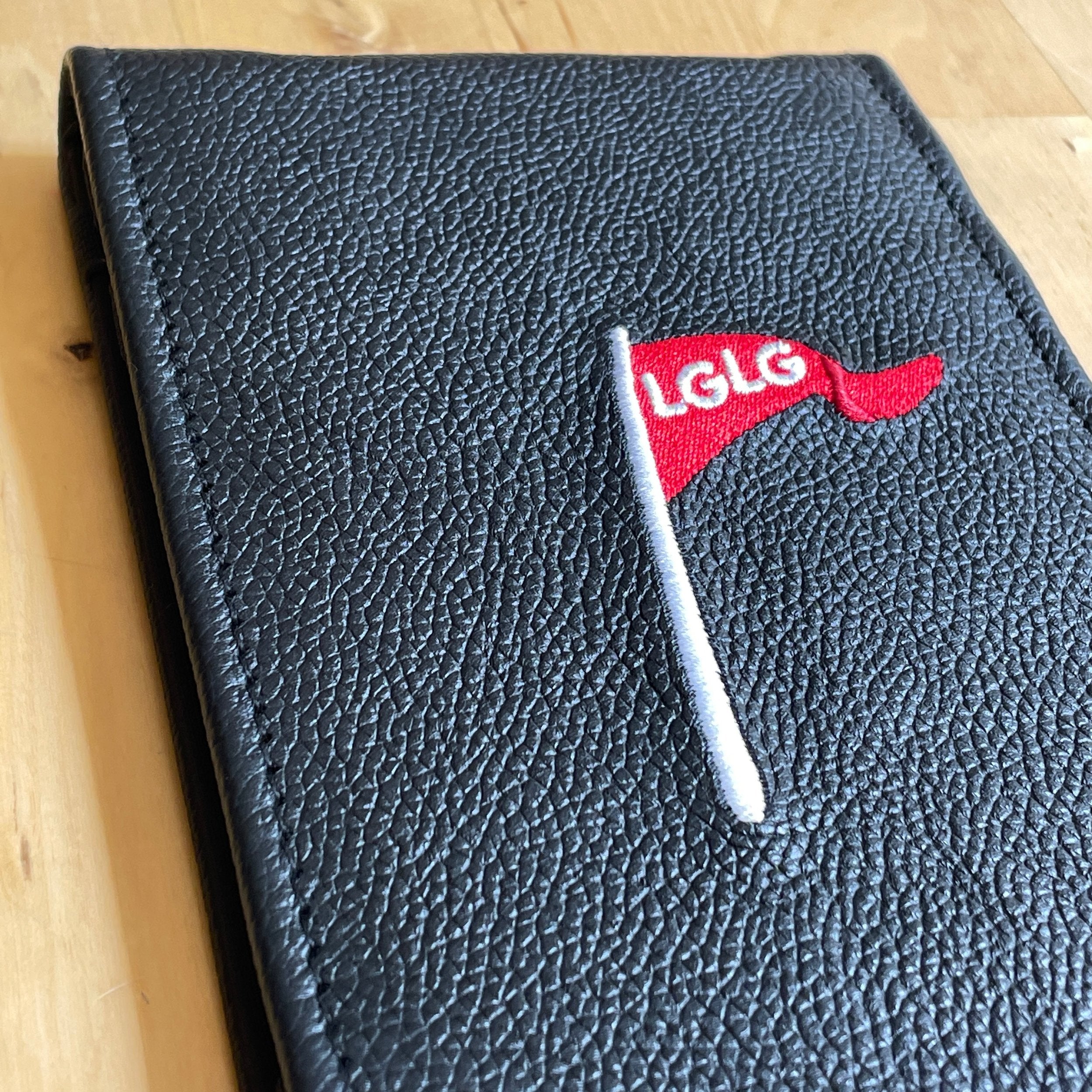 Scorecard / Yardage Book Cover LGLG Flag Design (Black) Chasing Scratch