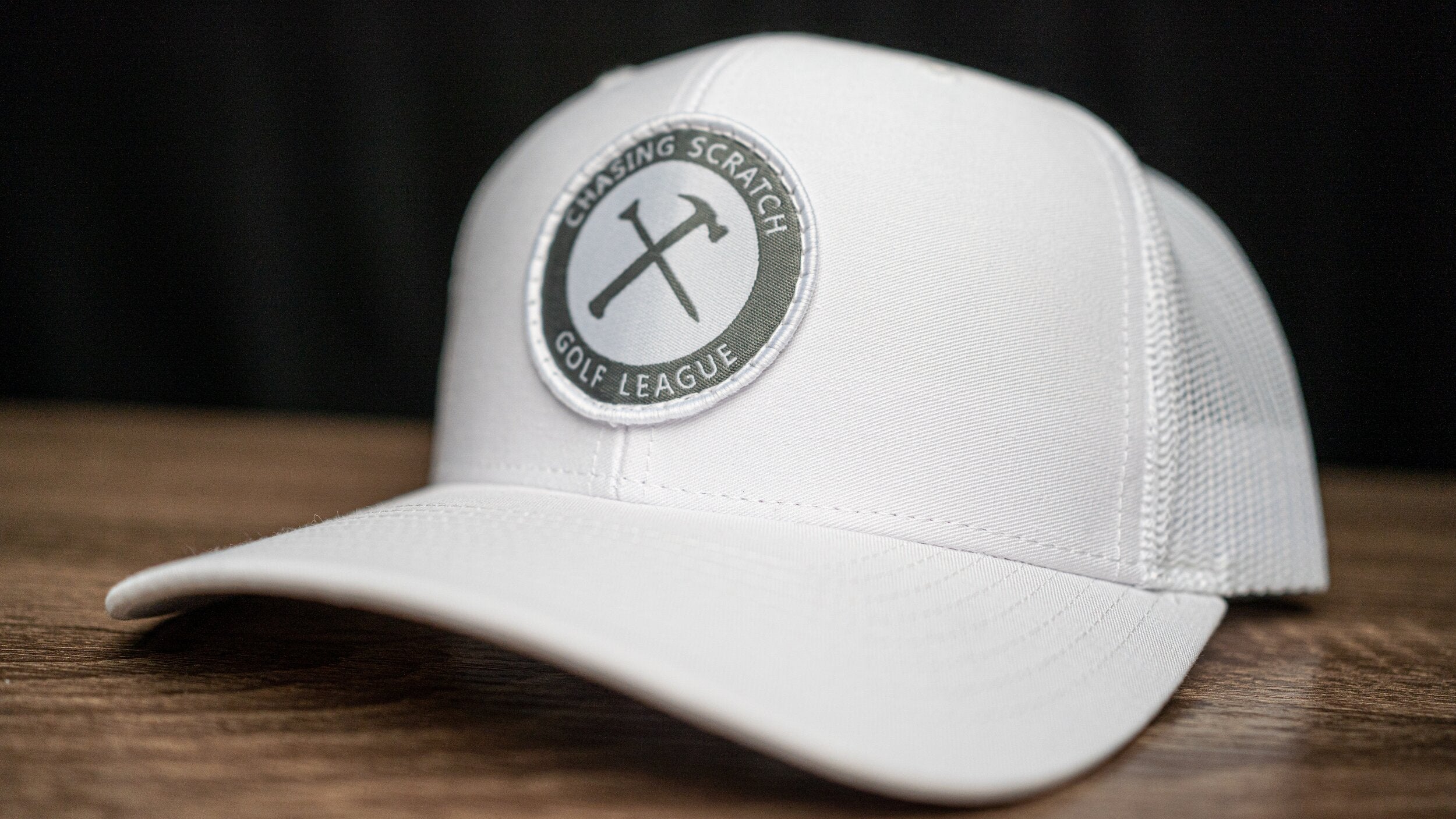 Golf League Adjustable Hat (White) Chasing Scratch