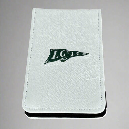 Scorecard /  Yardage Book Cover - LGLG Flag Design (White)