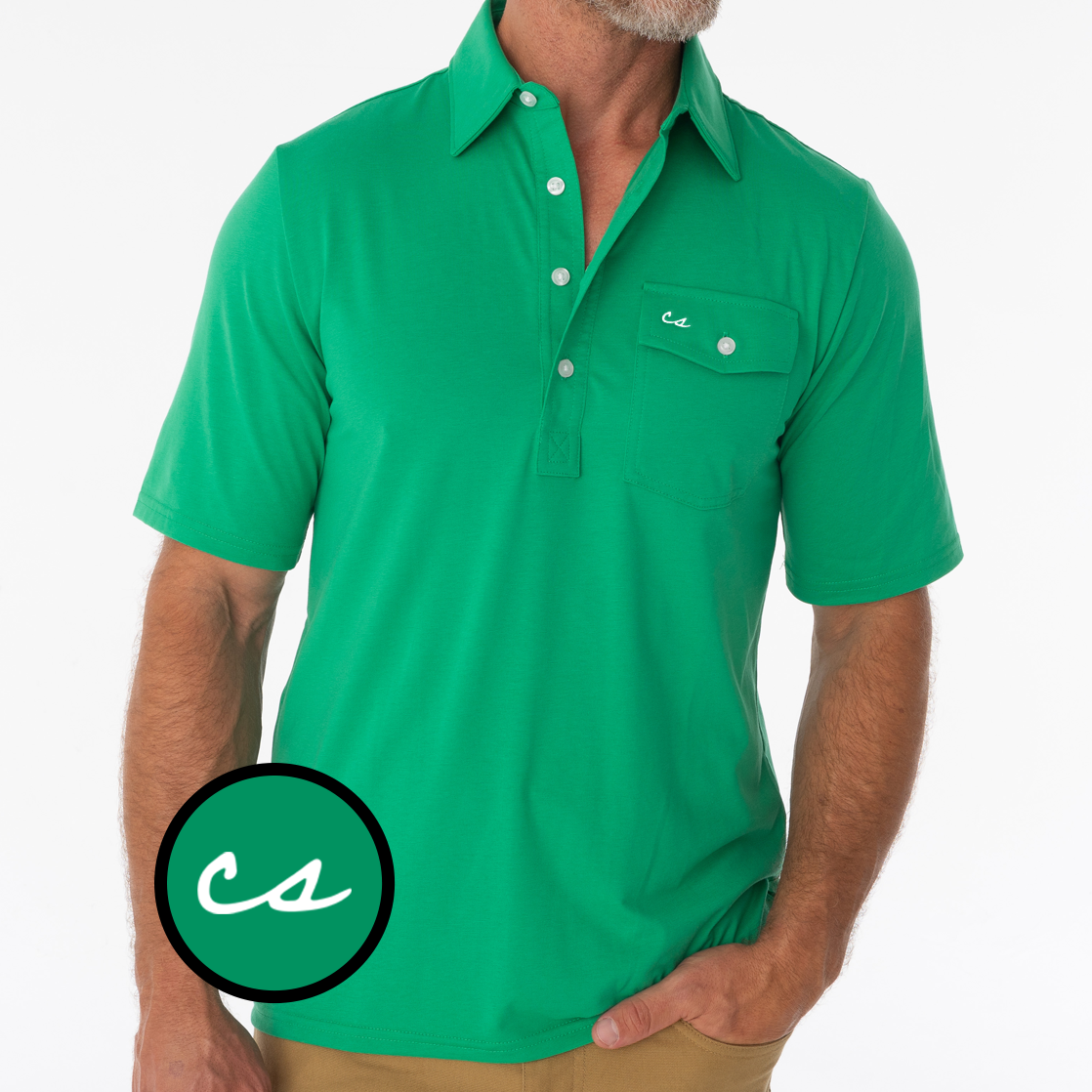 The Chalkboard Performance Players Shirt from Criquet (Green)