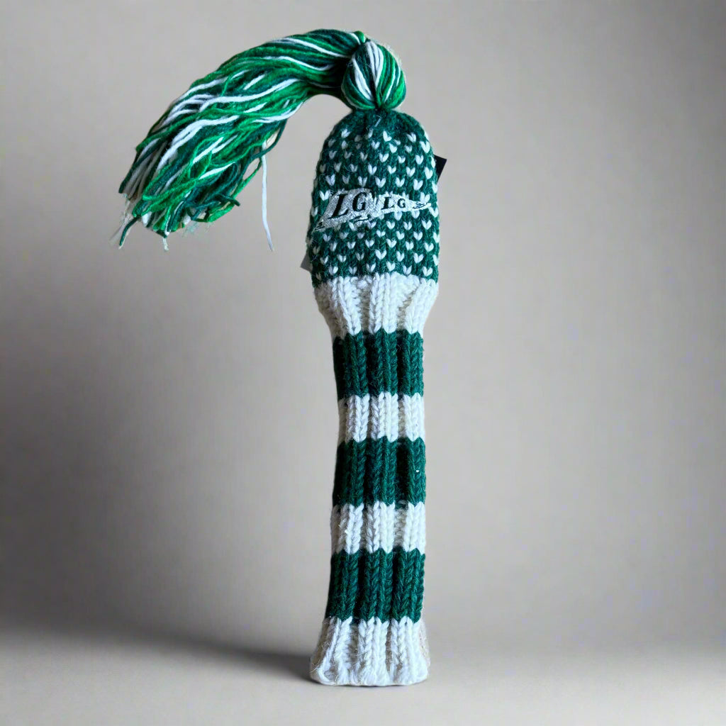 LGLG Flag Knit Headcover (Checkered Thick Multi Stripe)