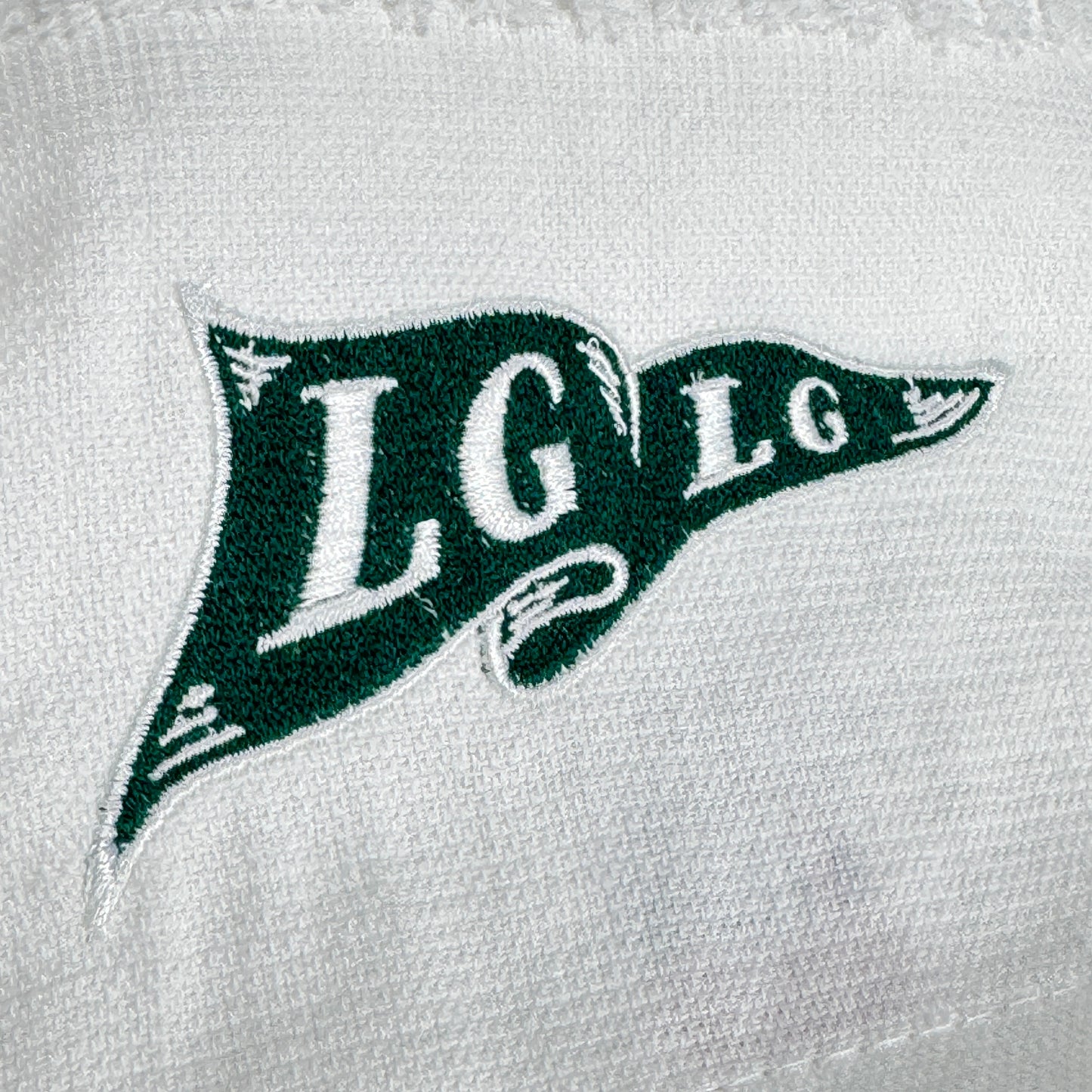 The LGLG Flag Caddy Towel (White/Hunter Green)