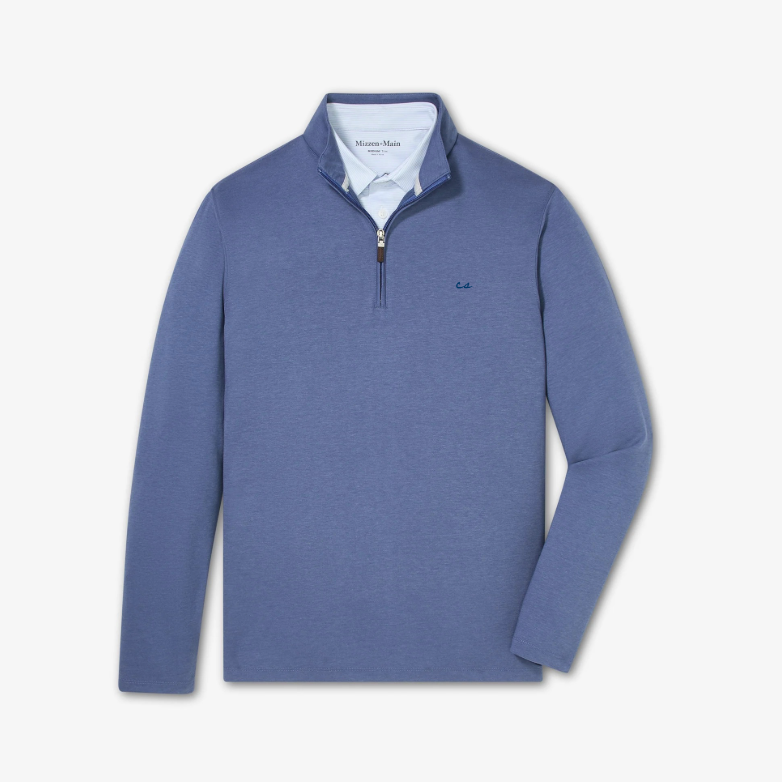 The Chalkboard KPI Quarter Zip by Mizzen+Main (Coastal Fjord