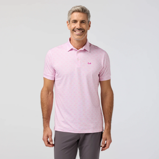 The Chalkboard Polo by Mizzen+Main (Pink Azaleas Outline)