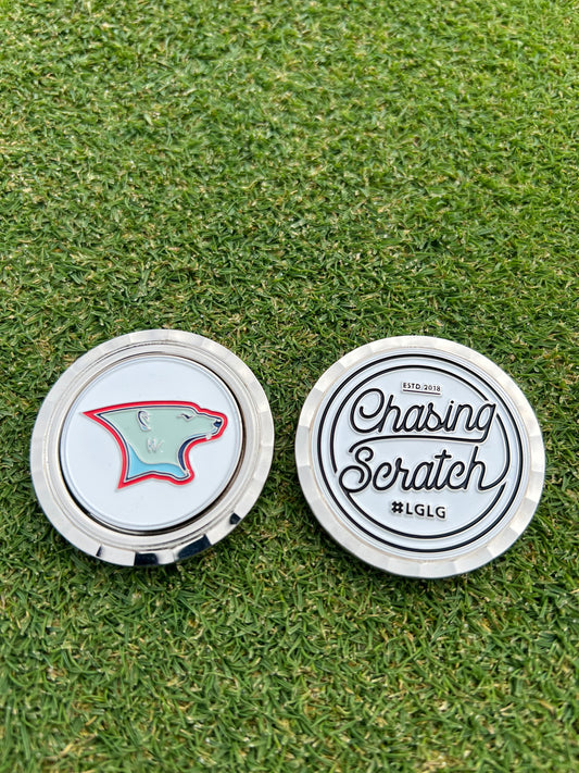 The Chasing Scratch Ball Marker - Team Bear vs. Team Shark