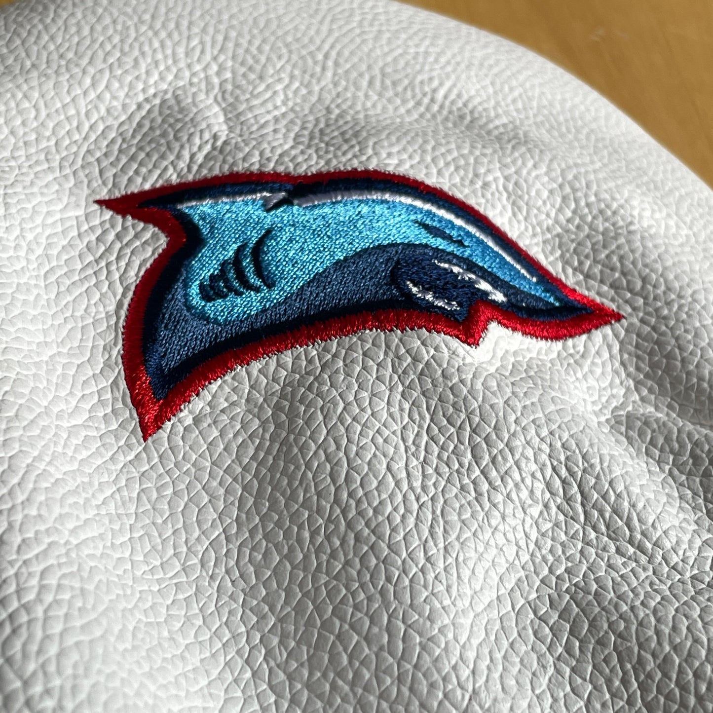 Team Shark Leather Headcover (White)