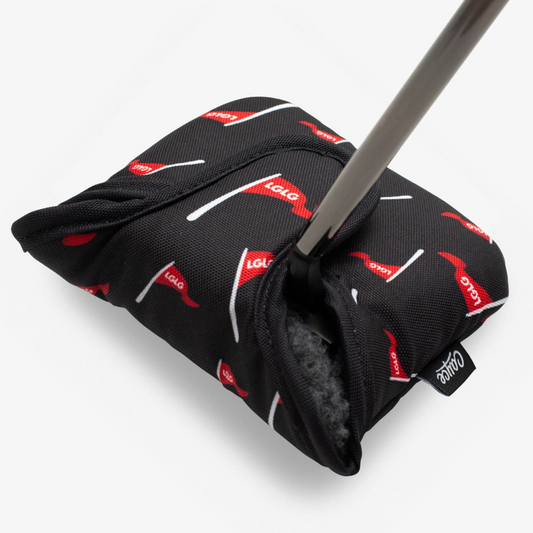 The LGLG Mallet Putter Cover (Black/Red)