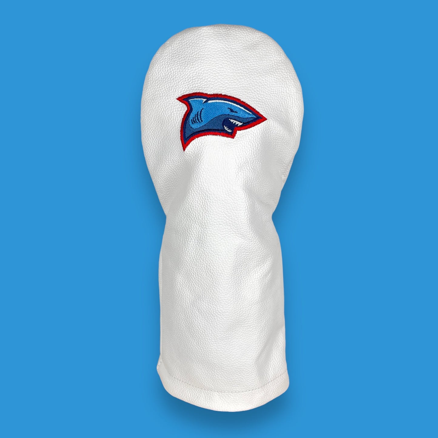 Team Shark Leather Headcover (White)