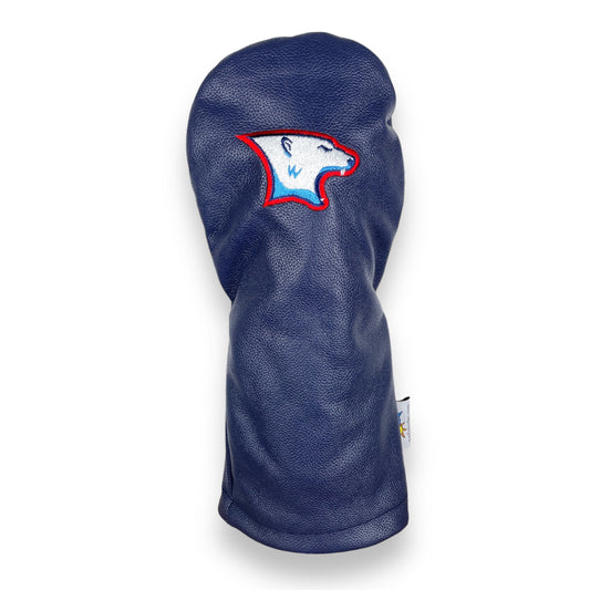 Team Bear Leather Driver Headcover (Blue)