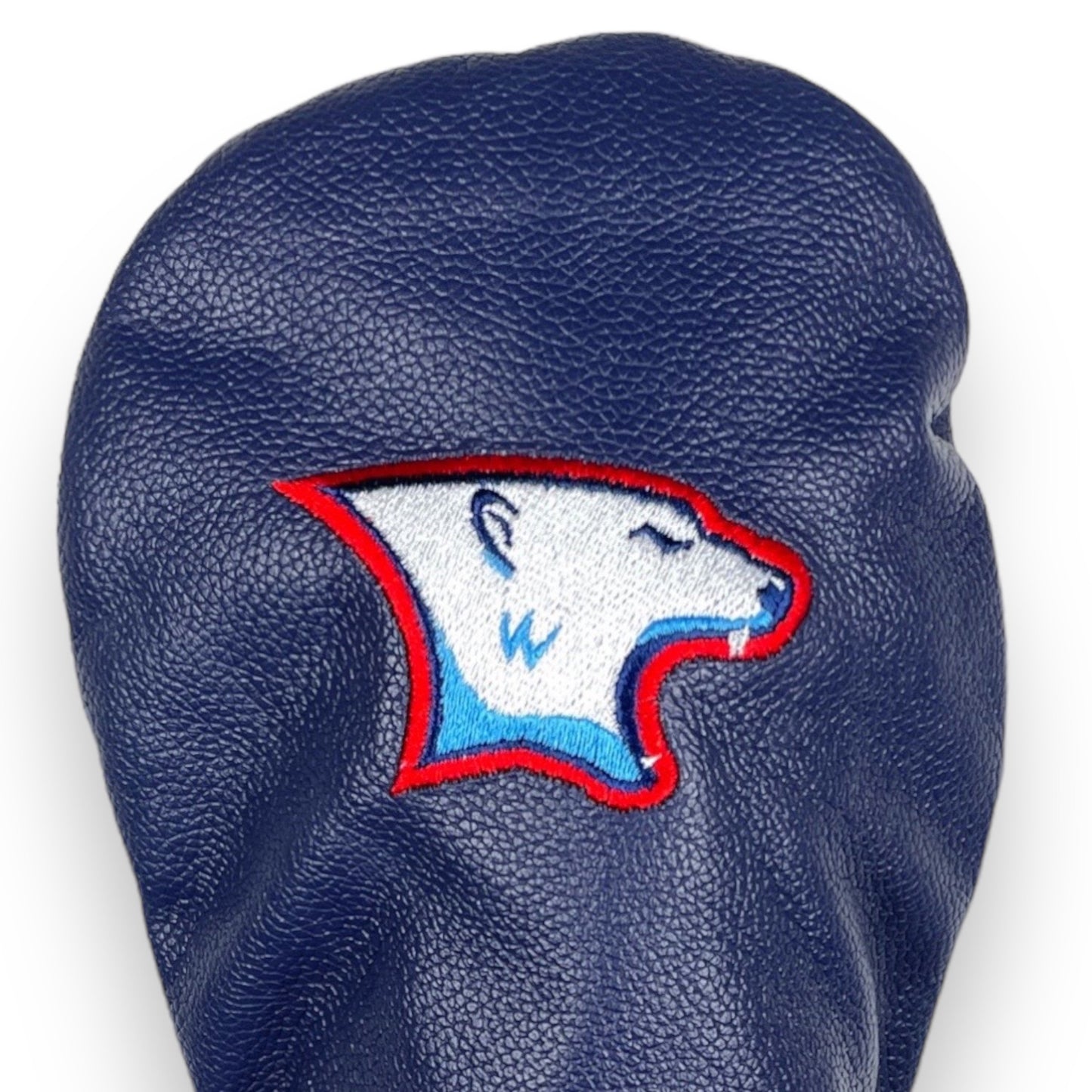 Team Bear Leather Driver Headcover (Blue)