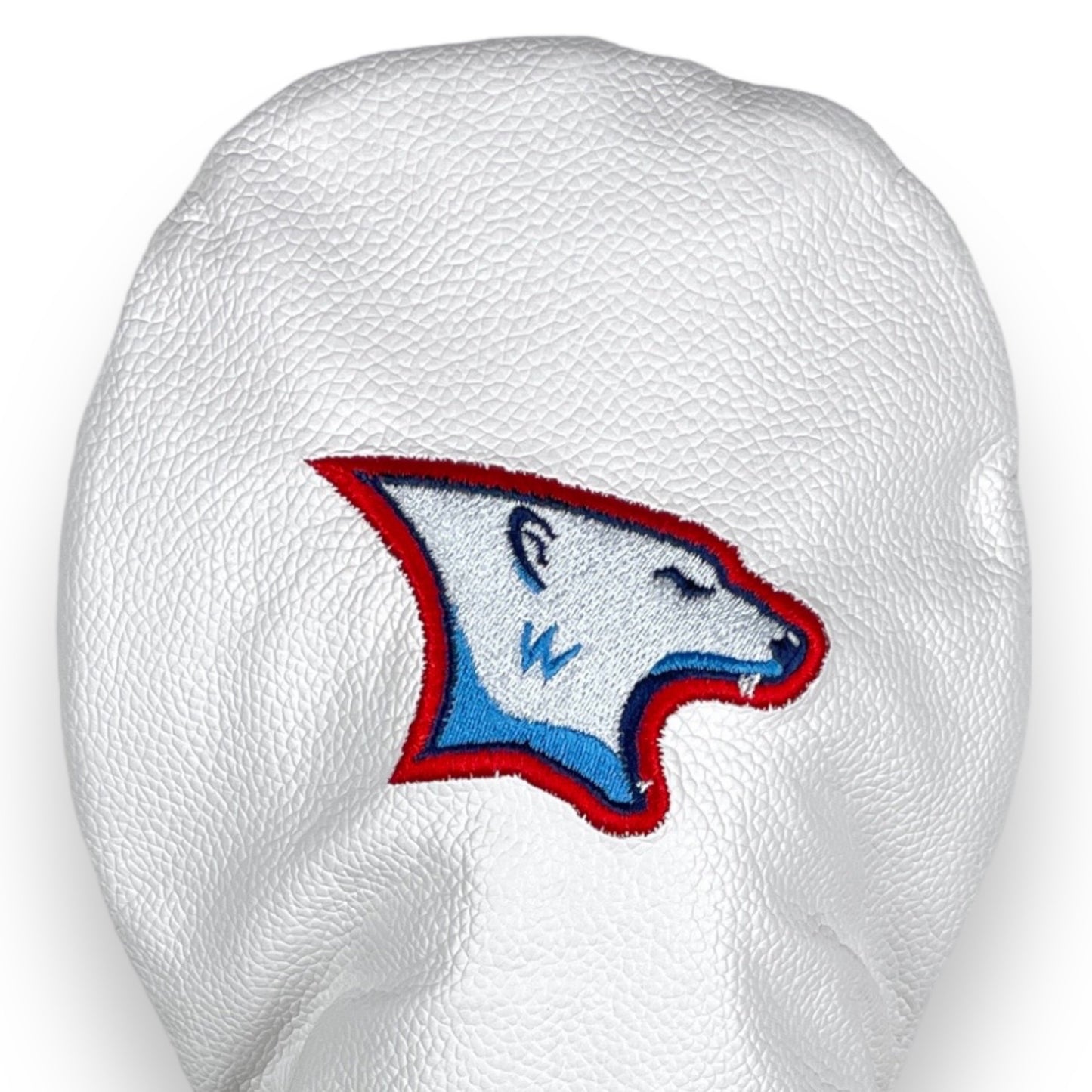 Team Bear Leather Headcover (White)